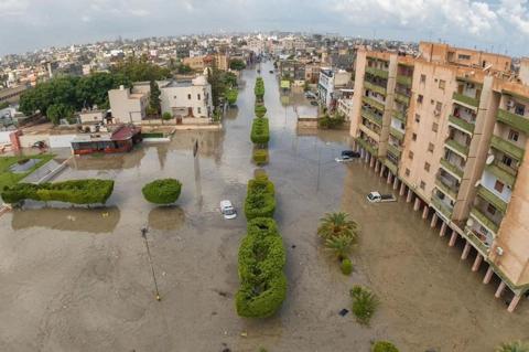 احياء كاملة اختفت وغرقت بمياه الإعصار دانيال